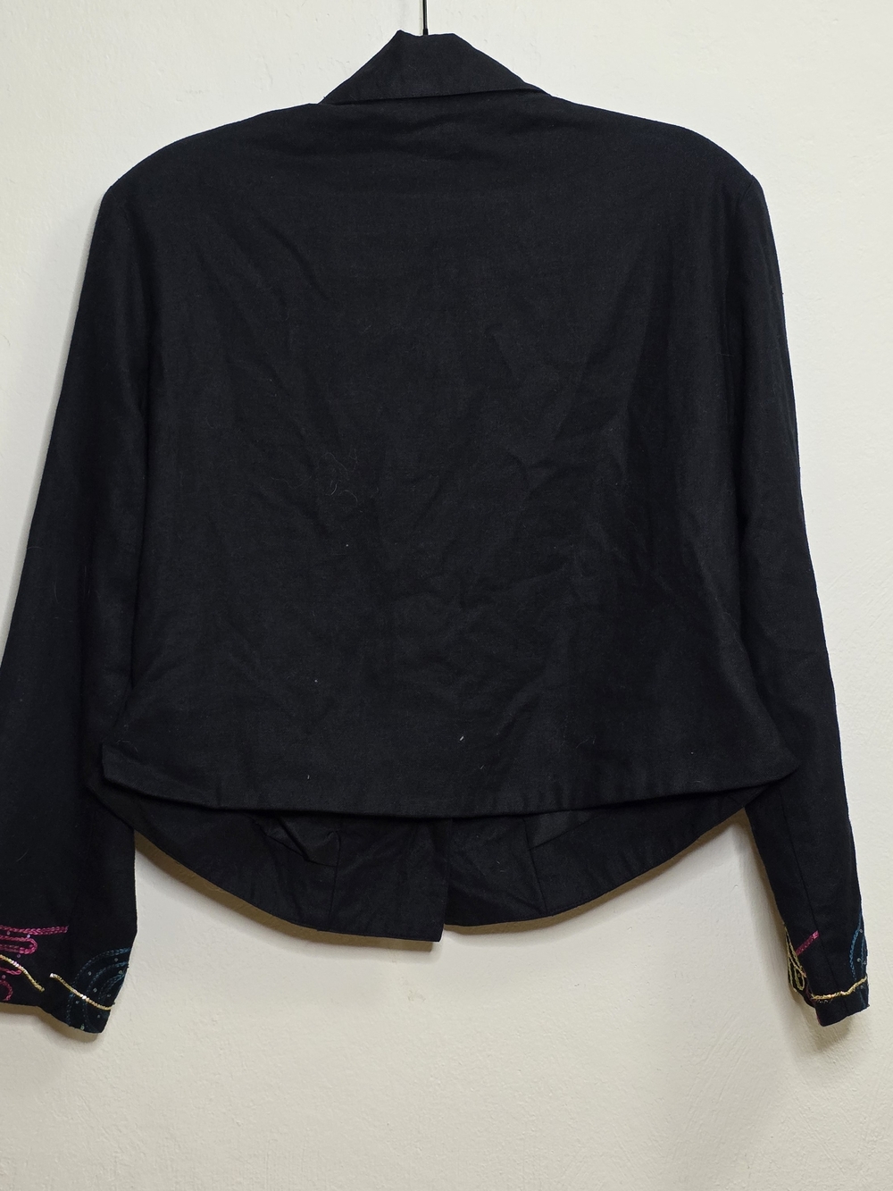 Tunique Black Cotton JACKET - Medium - Picture 2 of 3
